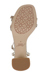 Light Gold | Hillary Block Heel Sandal with Rhinestone Bow