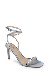 Powder Blue | Hosana Sexy Stiletto with Gemstone-Studded Wraparound Strap