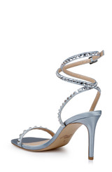 Powder Blue | Hosana Sexy Stiletto with Gemstone-Studded Wraparound Strap