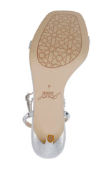 Silver | Hosana Sexy Stiletto with Gemstone-Studded Wraparound Strap