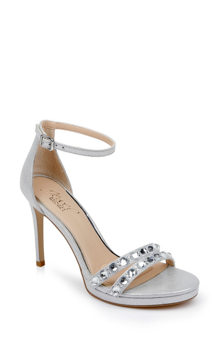 Silver | Hustle Platform with Gemstone-Studded Straps