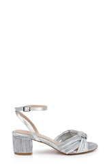 Silver | Hudson Pleated Sandal Side