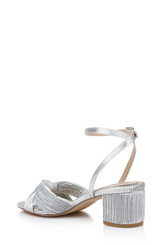 Silver | Hudson Pleated Sandal Back Side