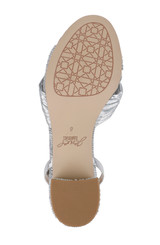 Silver | Hudson Pleated Sandal Bottom