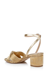 Gold | Hudson Pleated Sandal Back Side