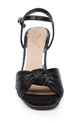 Black | Hydee Pleated Stiletto Sandal