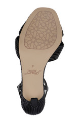 Black | Hydee Pleated Stiletto Sandal