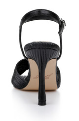 Black | Hydee Pleated Stiletto Sandal