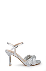 Silver | Hydee Pleated Stiletto Sandal