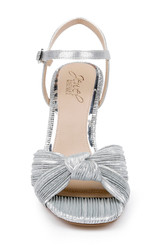 Silver | Hydee Pleated Stiletto Sandal