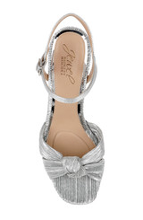 Silver | Hydee Pleated Stiletto Sandal
