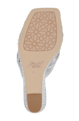 Silver | Hype Pleated Wedge Mule