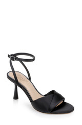 Black | Kaia Sandal with Crisscross Vamp
