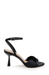 Black | Kaia Sandal with Crisscross Vamp