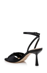 Black | Kaia Sandal with Crisscross Vamp