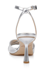 Silver | Kaia Sandal with Crisscross Vamp Back