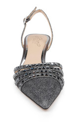 Smoke Katalina Bejeweled Slingback with Kitten Heel Front