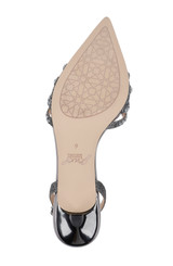 Smoke Katalina Bejeweled Slingback with Kitten Heel Sole