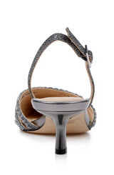 Smoke Katalina Bejeweled Slingback with Kitten Heel Back