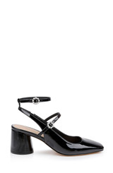 Black | Keilani Block Round Heeled Mary Jane