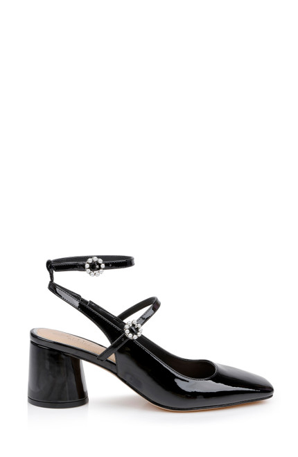 Black | Keilani Block Round Heeled Mary Jane