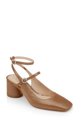 Gold | Keilani Block Round Heeled Mary Jane