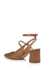 Gold | Keilani Block Round Heeled Mary Jane