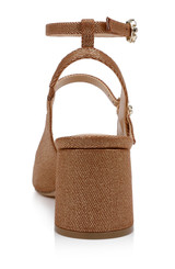 Gold | Keilani Block Round Heeled Mary Jane