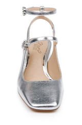 Silver | Keilani Block Round Heeled Mary Jane