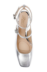 Silver | Keilani Block Round Heeled Mary Jane