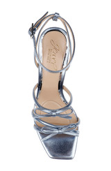 Blue | Kiyomi II Metallic Delicate Sandal with Bow Straps