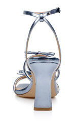 Blue | Kiyomi II Metallic Delicate Sandal with Bow Straps