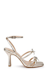Gold | Kiyomi II Metallic Delicate Sandal with Bow Straps