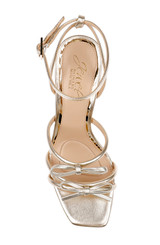 Gold | Kiyomi II Metallic Delicate Sandal with Bow Straps