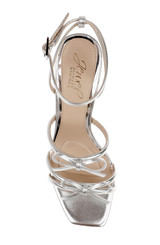 Silver Metallic | Kiyomi II Metallic Delicate Sandal with Bow Straps Top