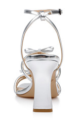 Silver Metallic | Kiyomi II Metallic Delicate Sandal with Bow Straps Back