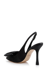 Black | Kourtnay Stiletto Slingback with Large Bow