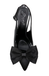 Black | Kourtnay Stiletto Slingback with Large Bow