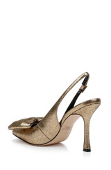 Gold | Kourtnay Stiletto Slingback with Large Bow