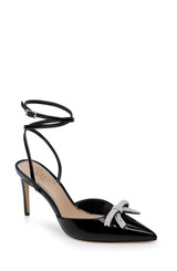 Black | Kynlee Wraparound Ankle Strap Stiletto
