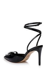 Black | Kynlee Wraparound Ankle Strap Stiletto