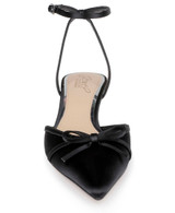 Black | Talasia Pointed Toe Kitten Heels