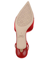 Red | Talasia Pointed Toe Kitten Heels