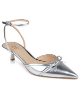 Silver Metallic | Talasia Pointed Toe Kitten Heels