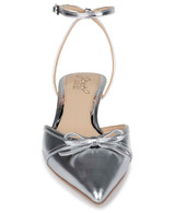 Silver Metallic | Talasia Pointed Toe Kitten Heels