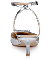Silver Metallic | Talasia Pointed Toe Kitten Heels