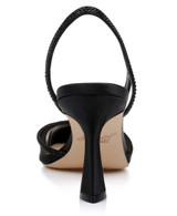 Black Mesh Tammy Mesh Pointed Toe Slingback Stiletto Heels Sole