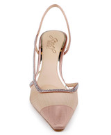 Blush Mesh Tammy Mesh Pointed Toe Slingback Stiletto Heels Front