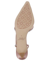 Blush Mesh Tammy Mesh Pointed Toe Slingback Stiletto Heels Sole