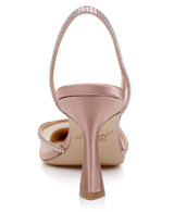 Blush Mesh Tammy Mesh Pointed Toe Slingback Stiletto Heels Back